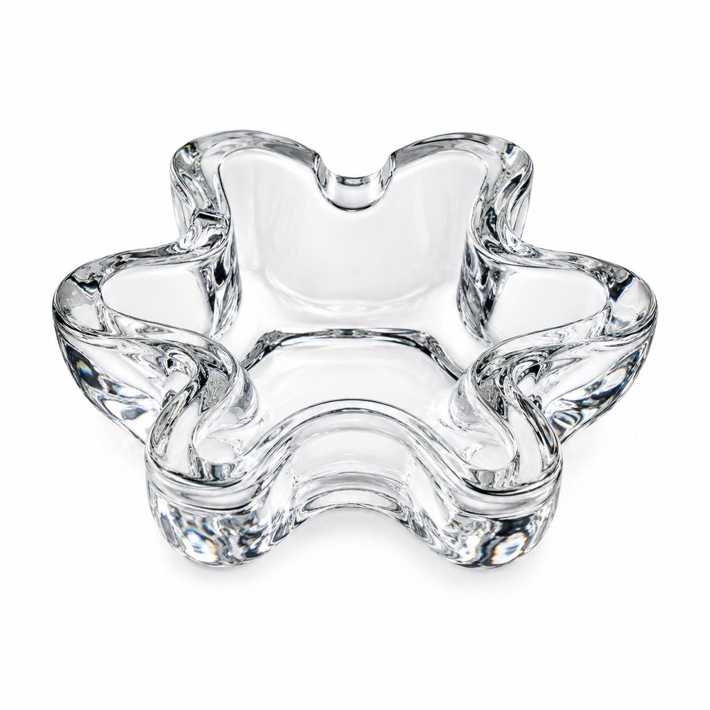 Crystal Glass Ashtray, Decorative Tabletop Ashtray