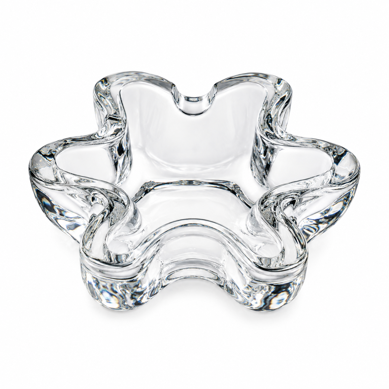 Crystal Glass Ashtray, Decorative Tabletop Ashtray