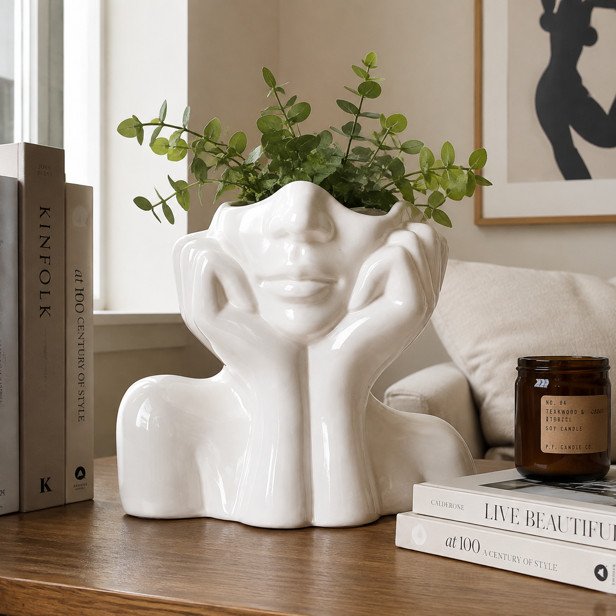 Contemporary Ceramic Vase for Modern Home Decoration