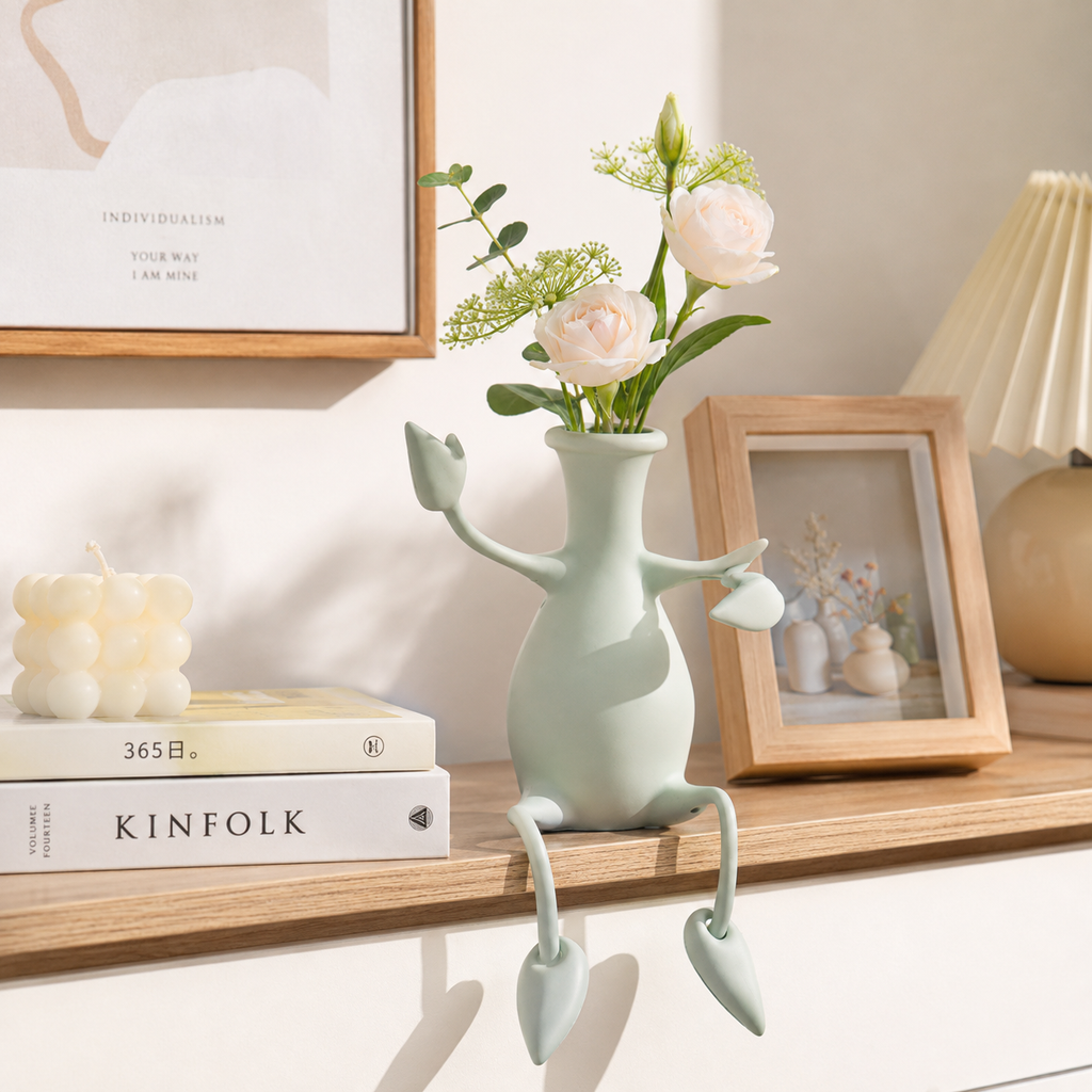 Flexible Poseable Character Flower Vase