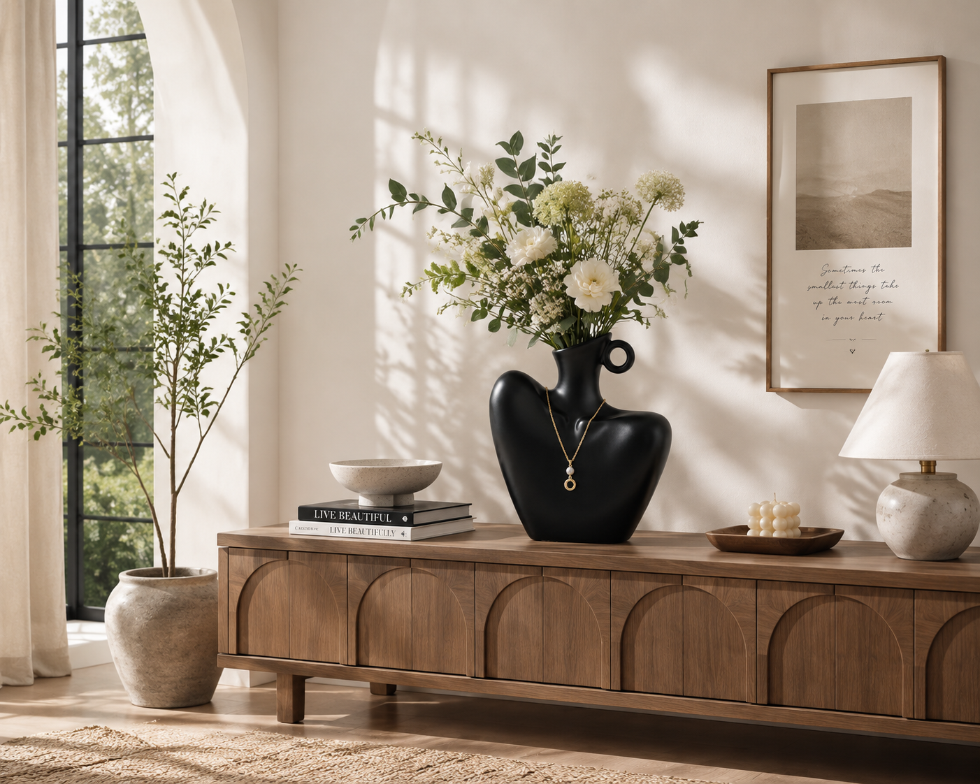 Modern Decorative Ceramic Flower Vase for Home Decor