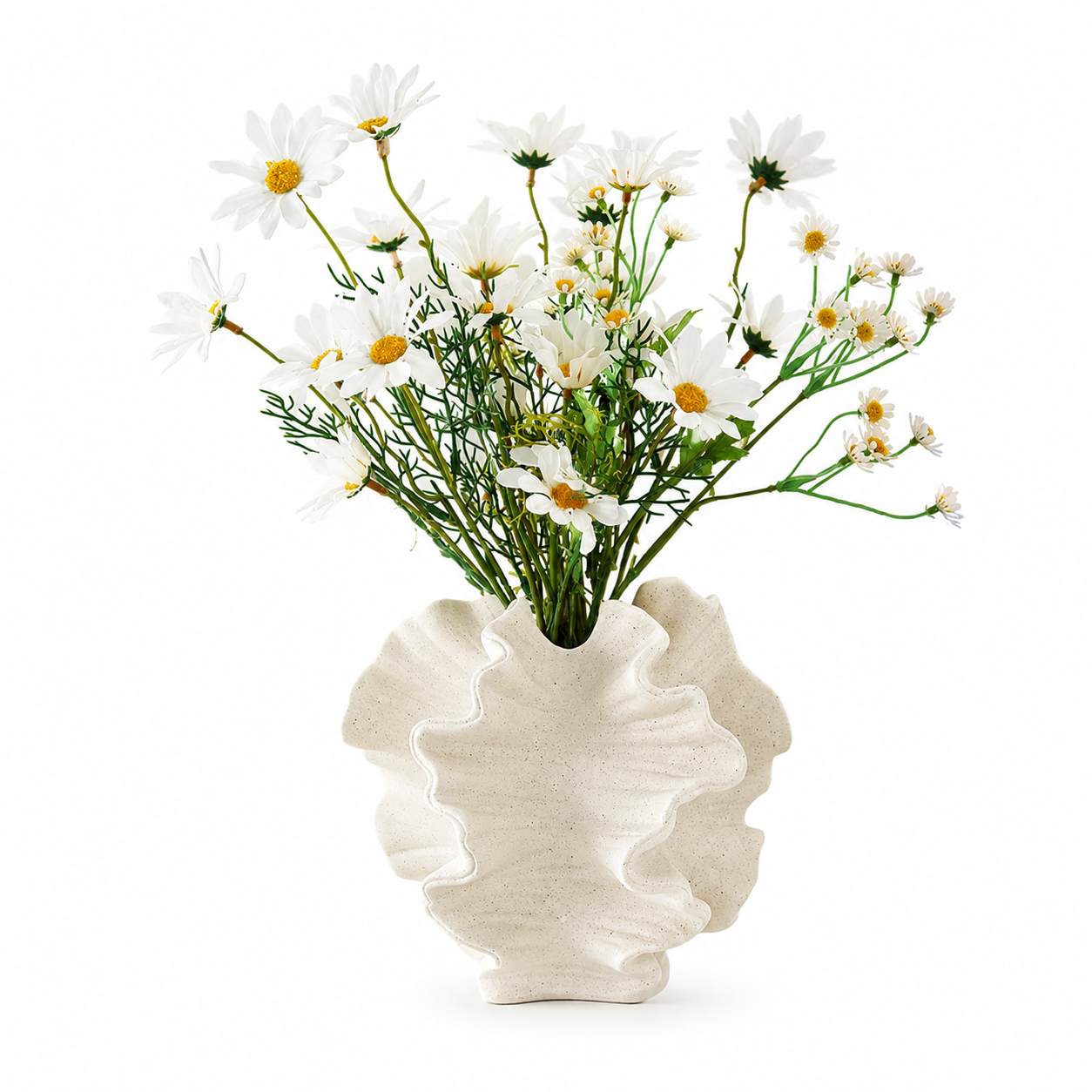 Ruffle Design Flower Vase Set
